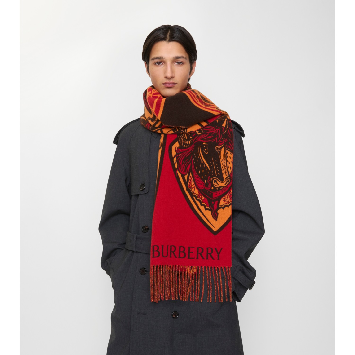 Charging Knight Wool Cashmere Scarf