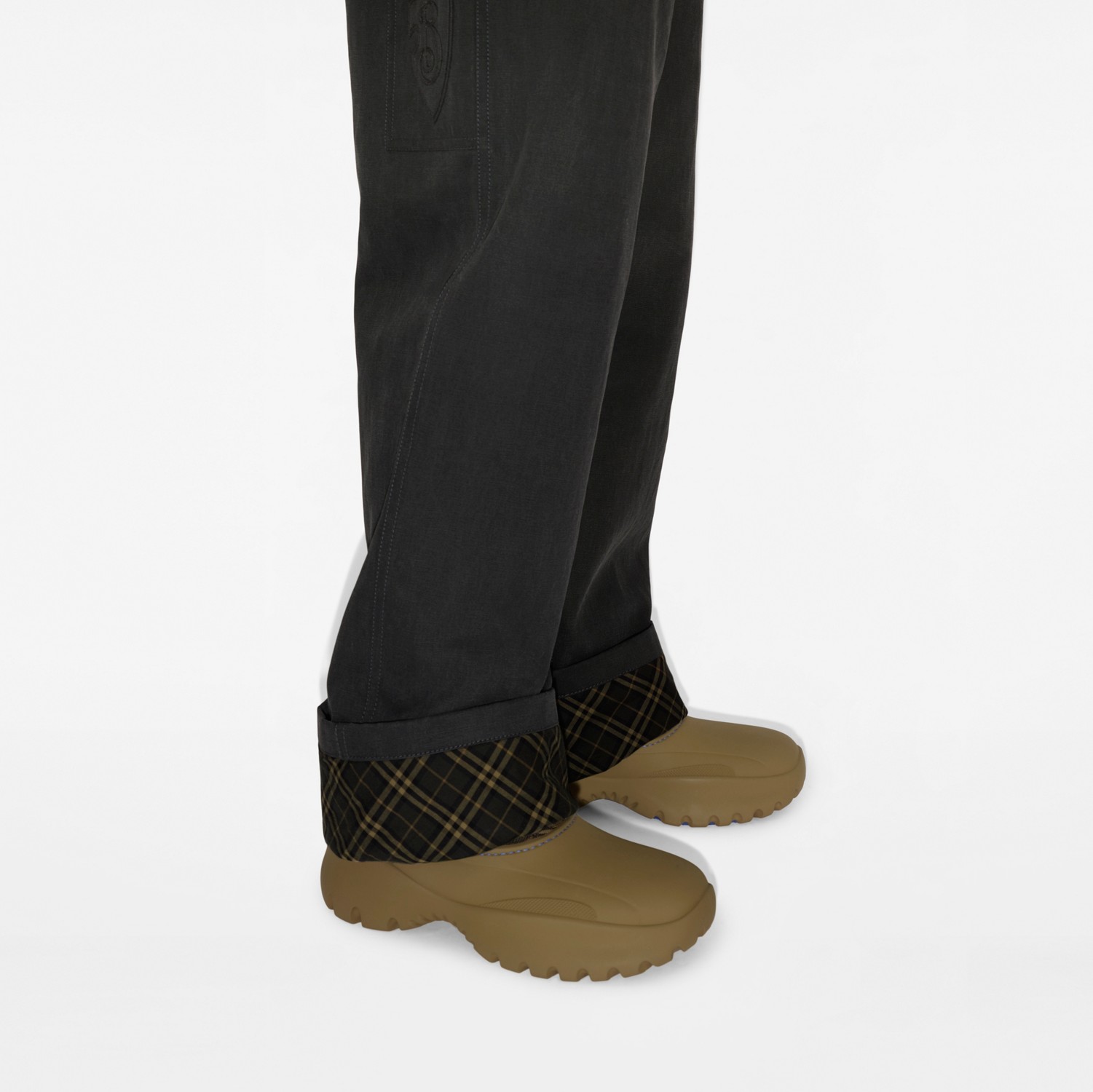 Check Scoot Trek Boots in Furrow - Men | Burberry® Official Check Scoot Trek Boots in Furrow - Men | Burberry® Official