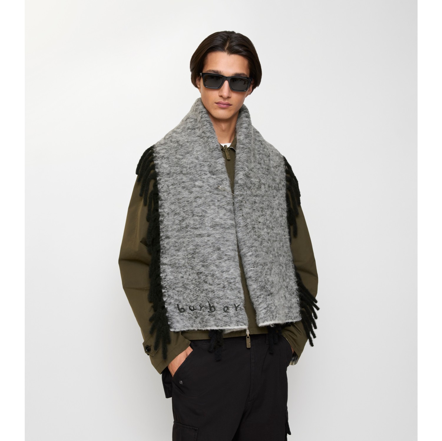 Bufanda Happy en mezcla de alpaca y lana