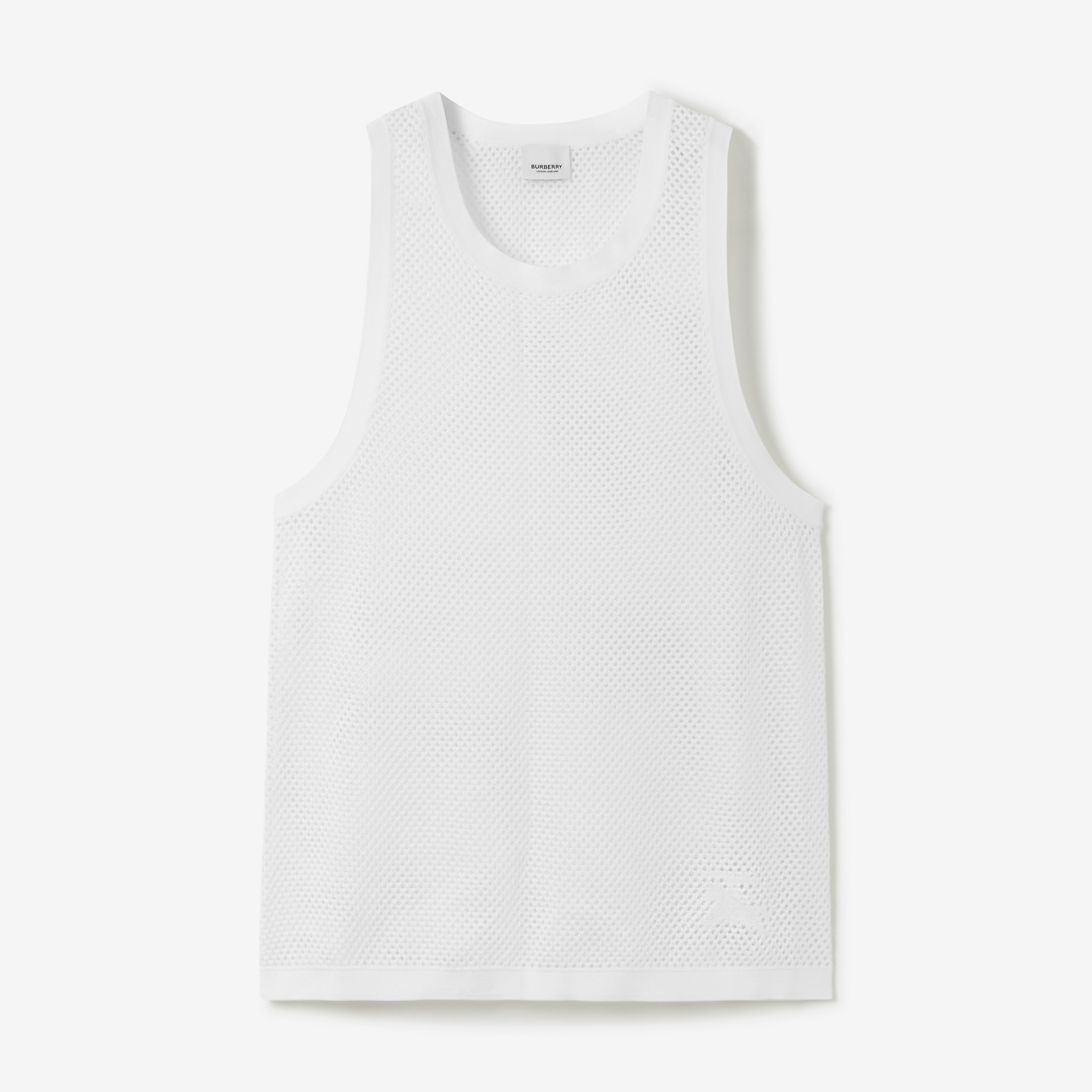Camiseta de tirantes en malla (Blanco) - Mujer | Burberry® oficial - 1