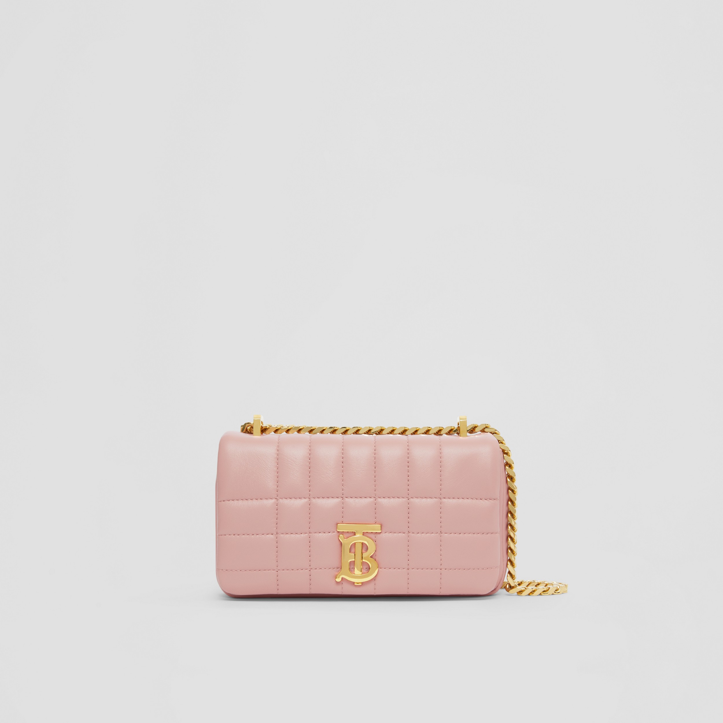 Quilted Leather Mini Lola Bag in Dusky Pink - Women | Burberry® Official - 1