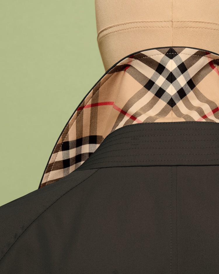 Mid-length Tropical Gabardine Camden Car Coat in Graphite grey