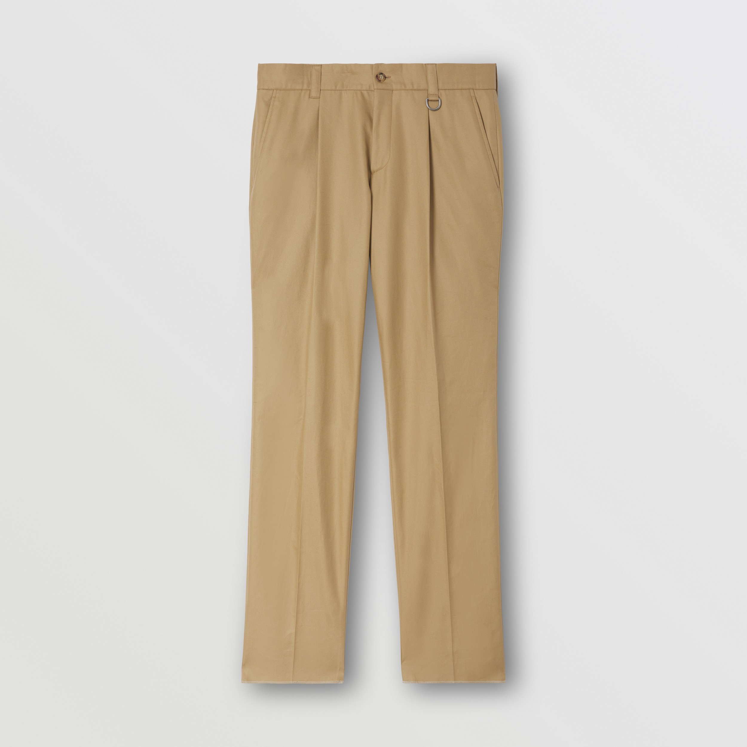 Cotton Gabardine Tailored Trousers in Toasted Walnut - Men | Burberry® Official - 4