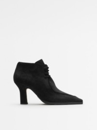 Burberry Suede Storm Ankle Boots in black