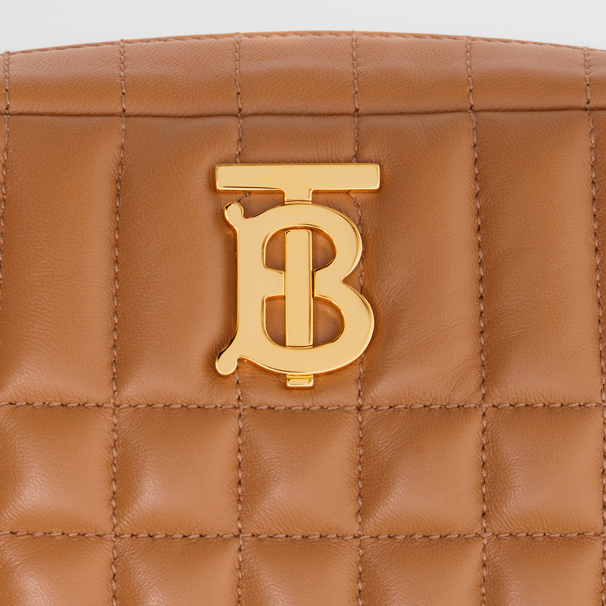 Mini Quilted Lambskin Lola Camera Bag in Maple Brown - Women | Burberry® Official - 2
