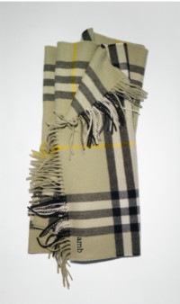 Sciarpa in cashmere Burberry Check con personalizzazione disponibile 