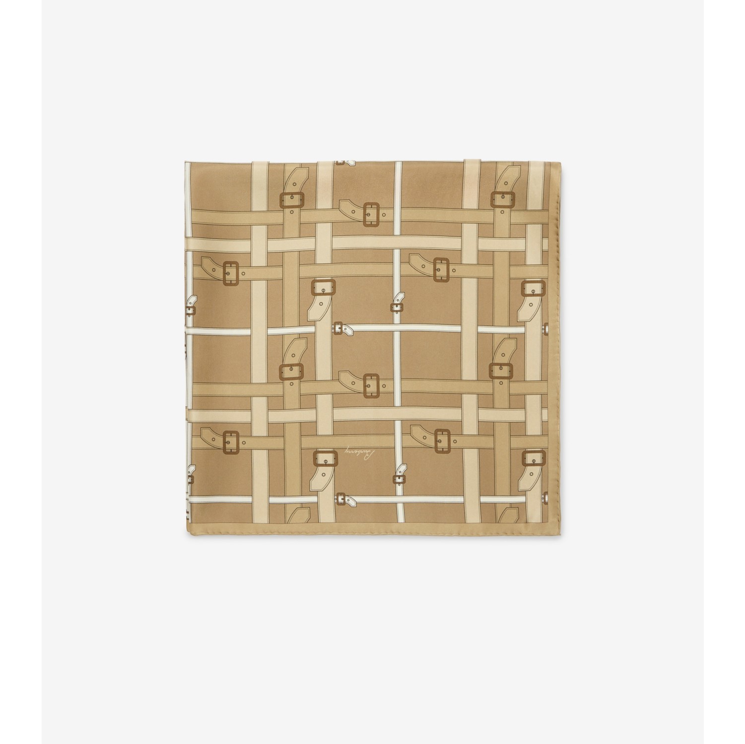Belt Check Silk Scarf