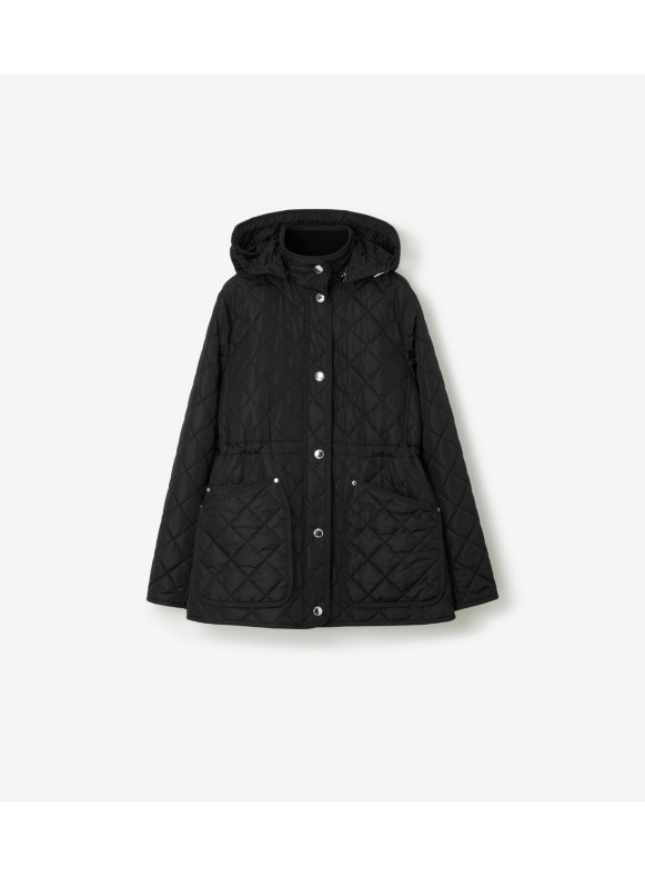 Womens black burberry deals quilted jacket