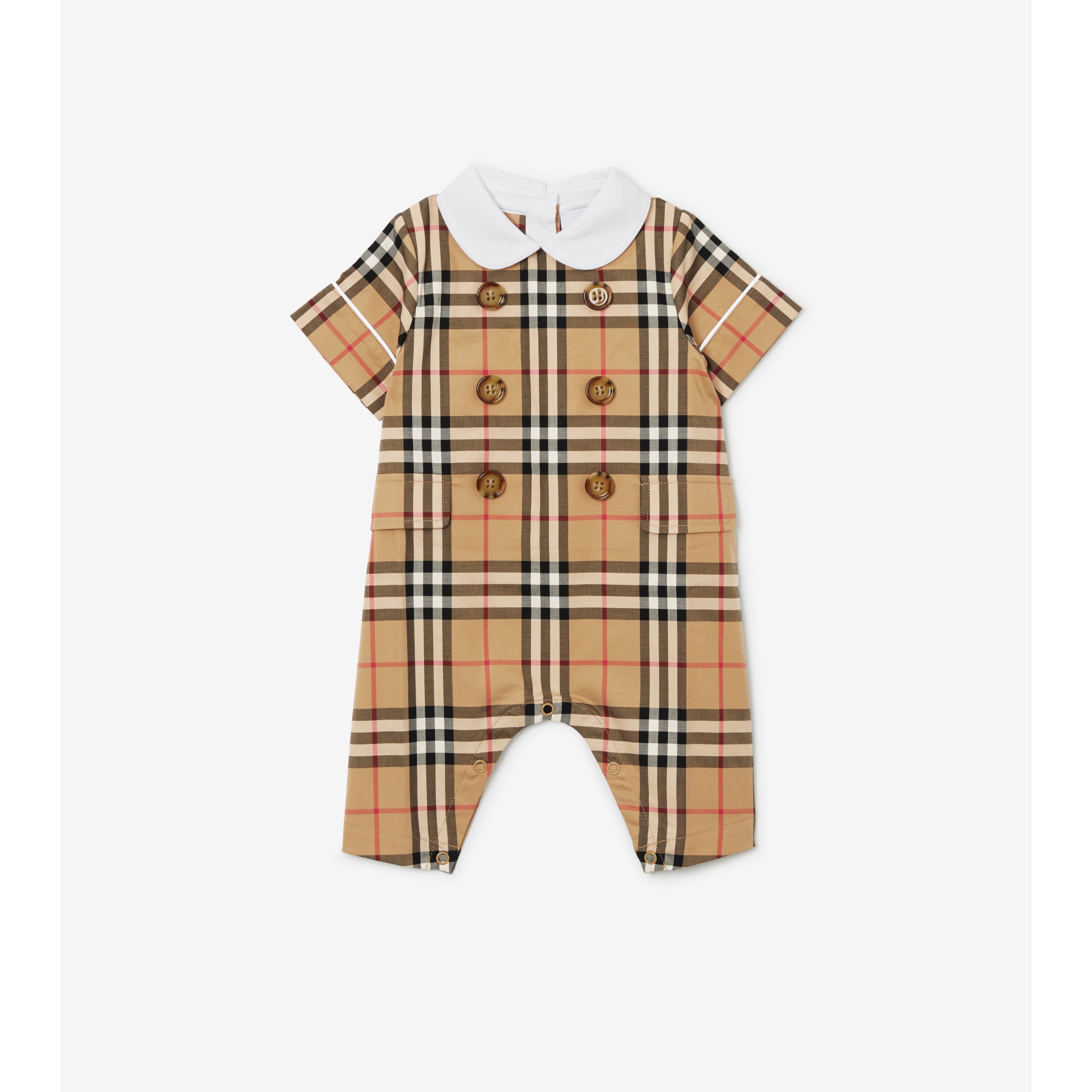 チェック ストレッチコットン デイウェア (アーカイブベージュ) - チルドレンズ | Burberry®公式サイト