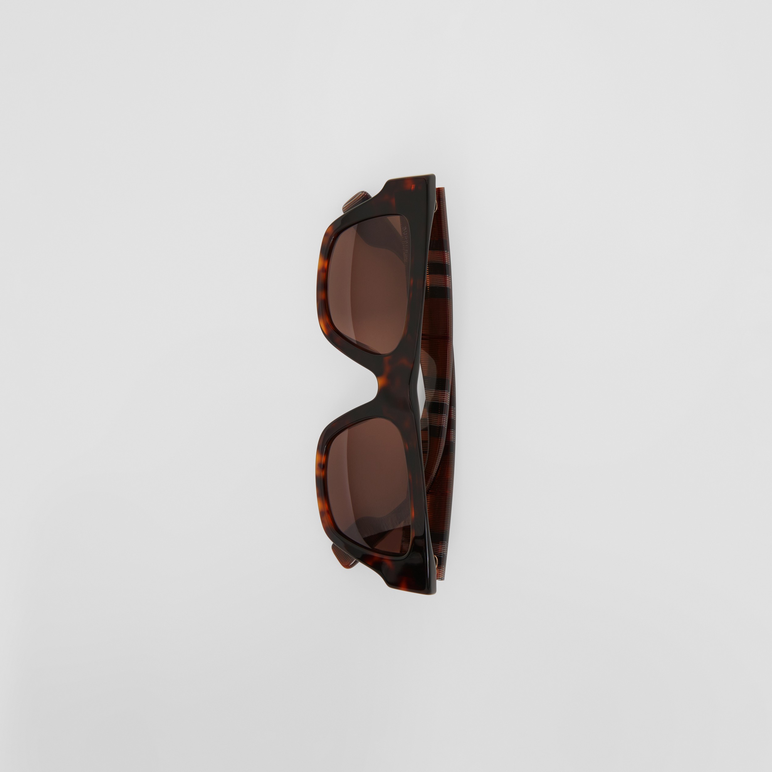Square Frame Sunglasses in Dark Tortoiseshell - Men | Burberry® Official - 4