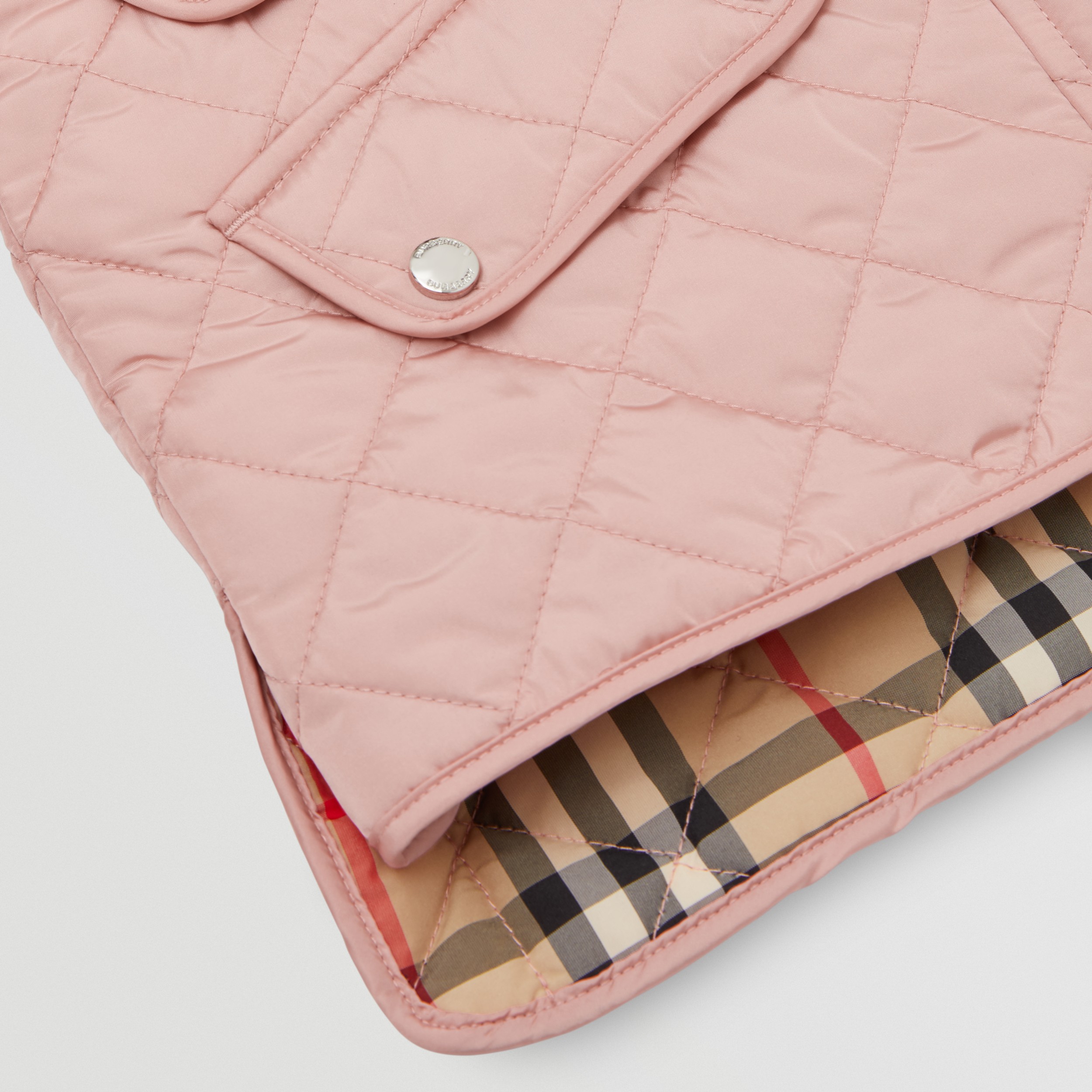 Lightweight Diamond Quilted Jacket in Dusty Pink Burberry United States