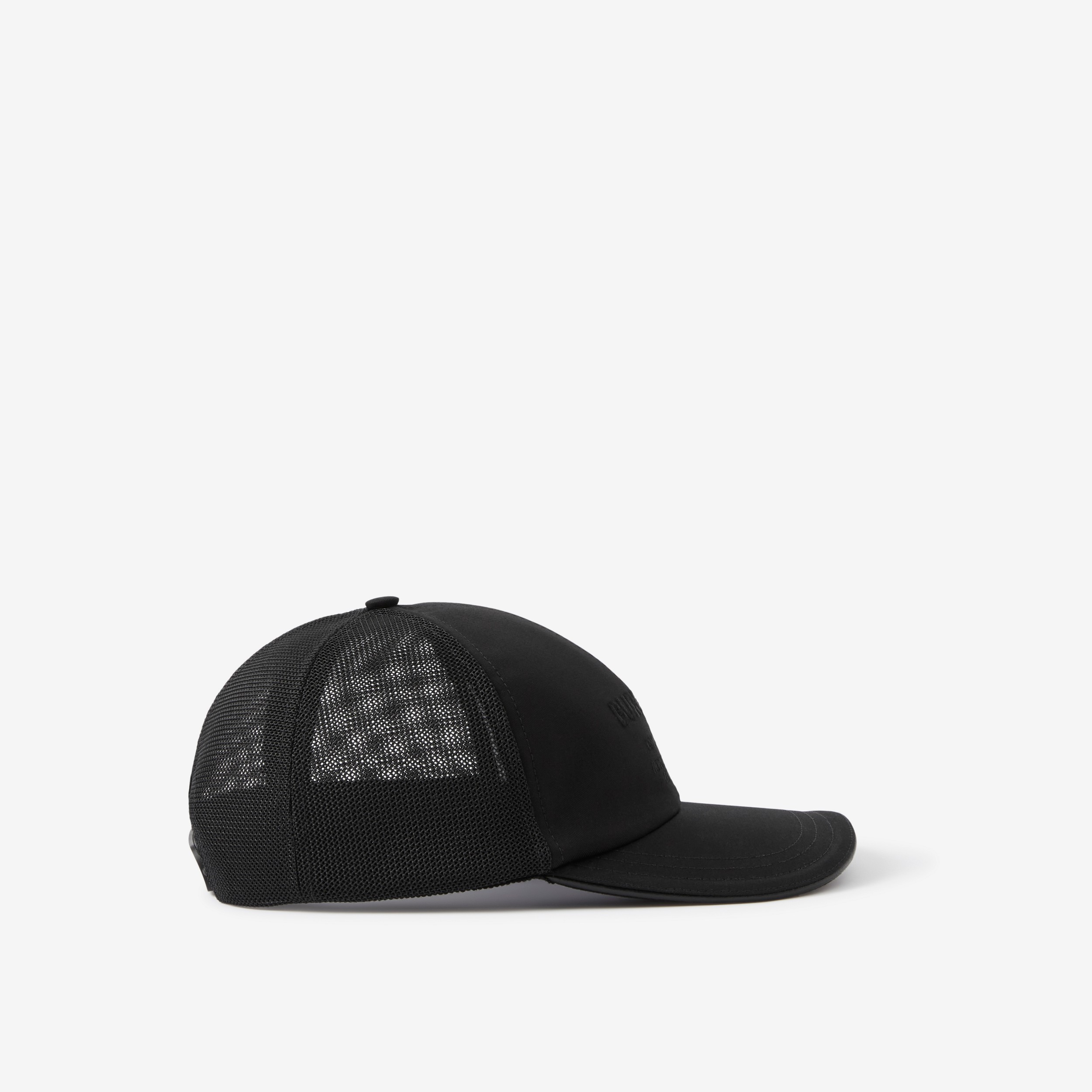 Horseferry Motif Cotton and Mesh Baseball Cap in Black | Burberry® Official - 2