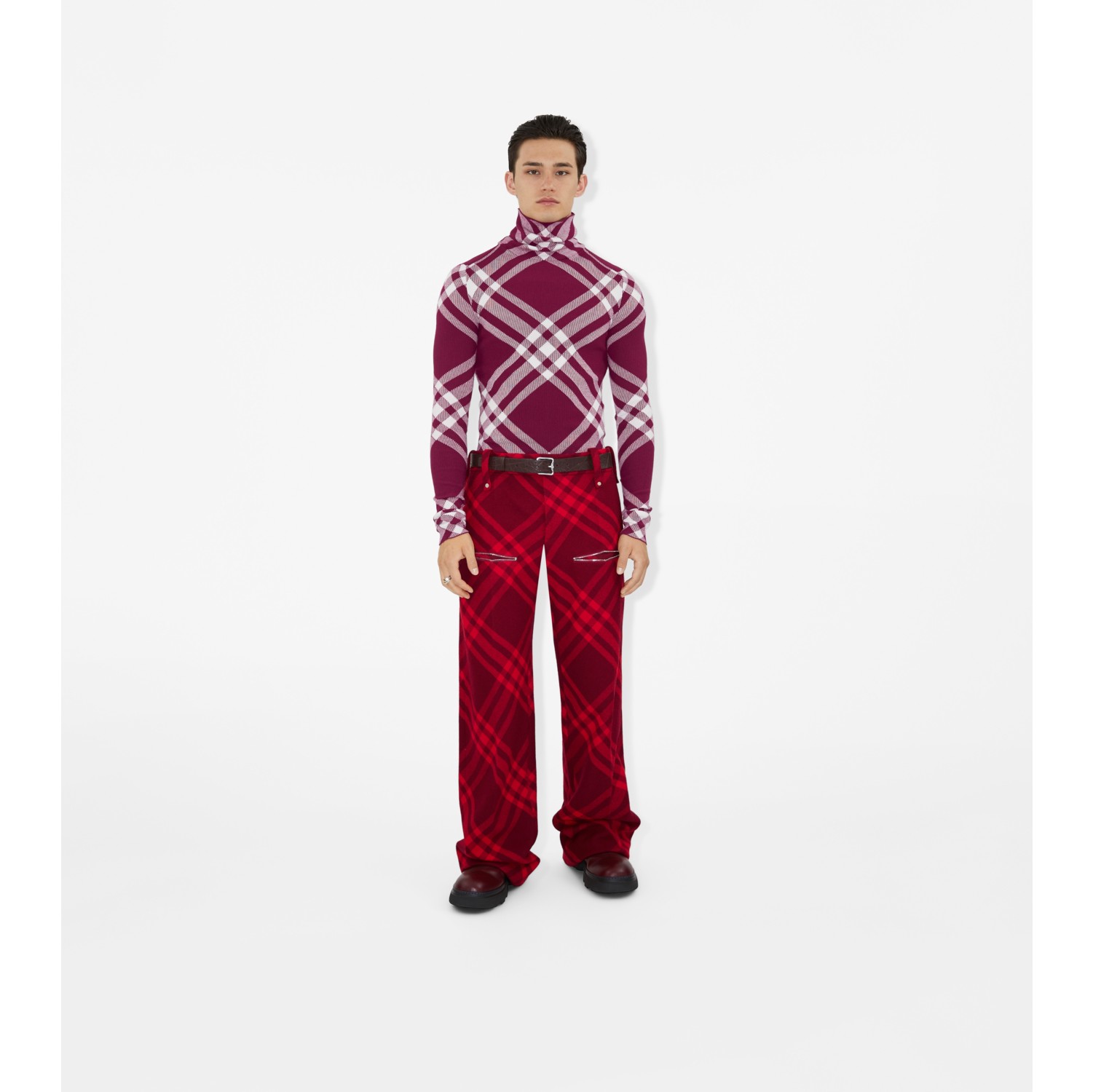 Burberry pants mens sales bordeaux