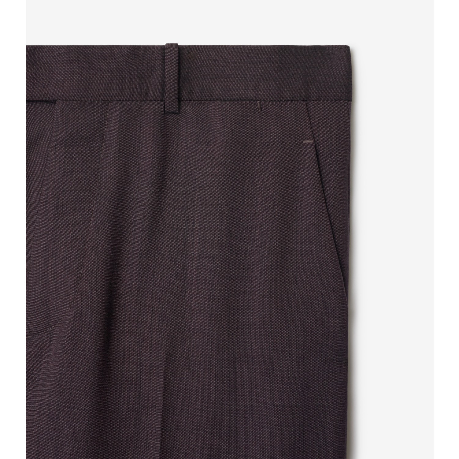 Wool Tailored Trousers in Wine red melange - Men | Burberry® Official