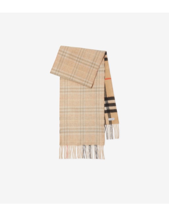 Reversible Check Cashmere Scarf