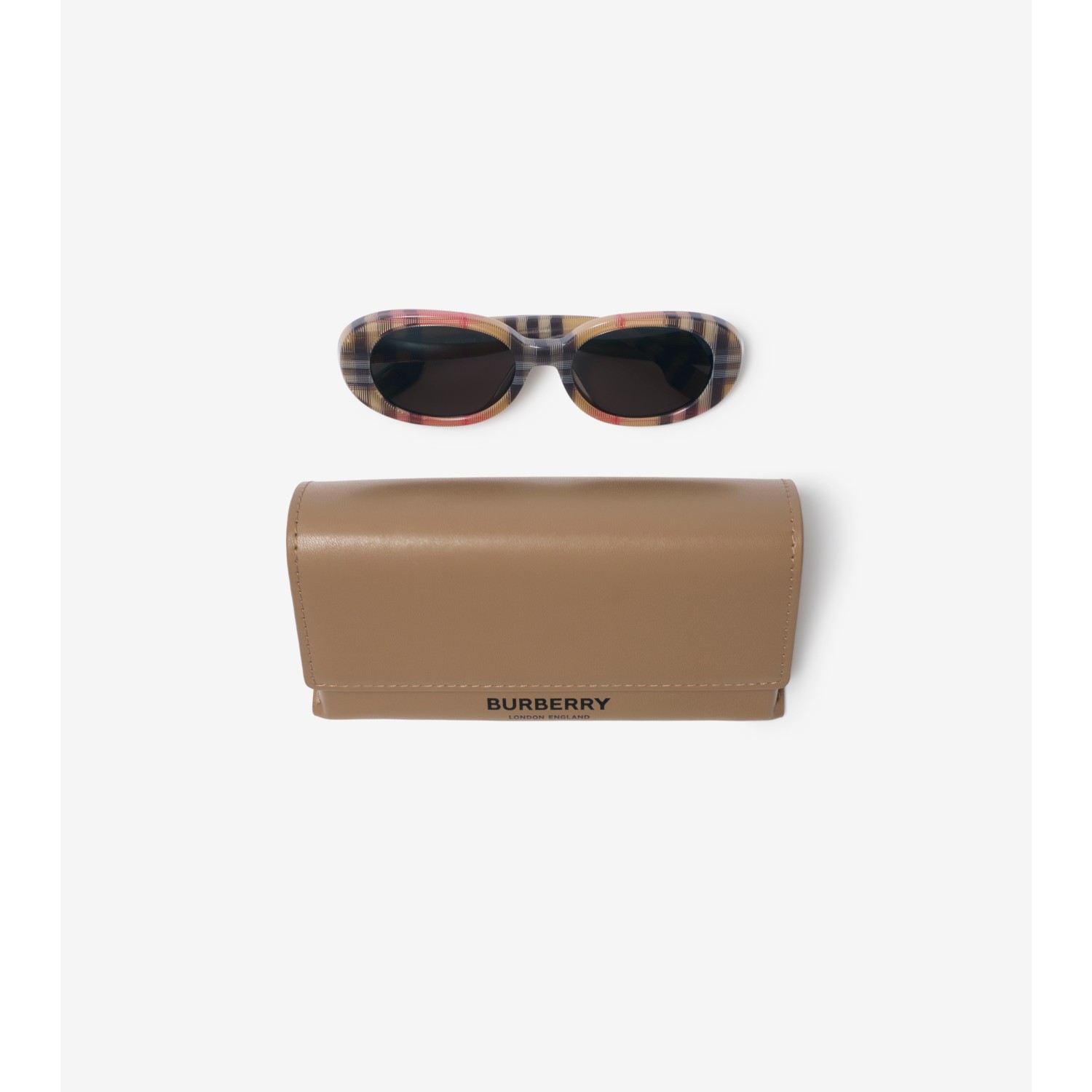 Check Oval Sunglasses - thumbnail 5