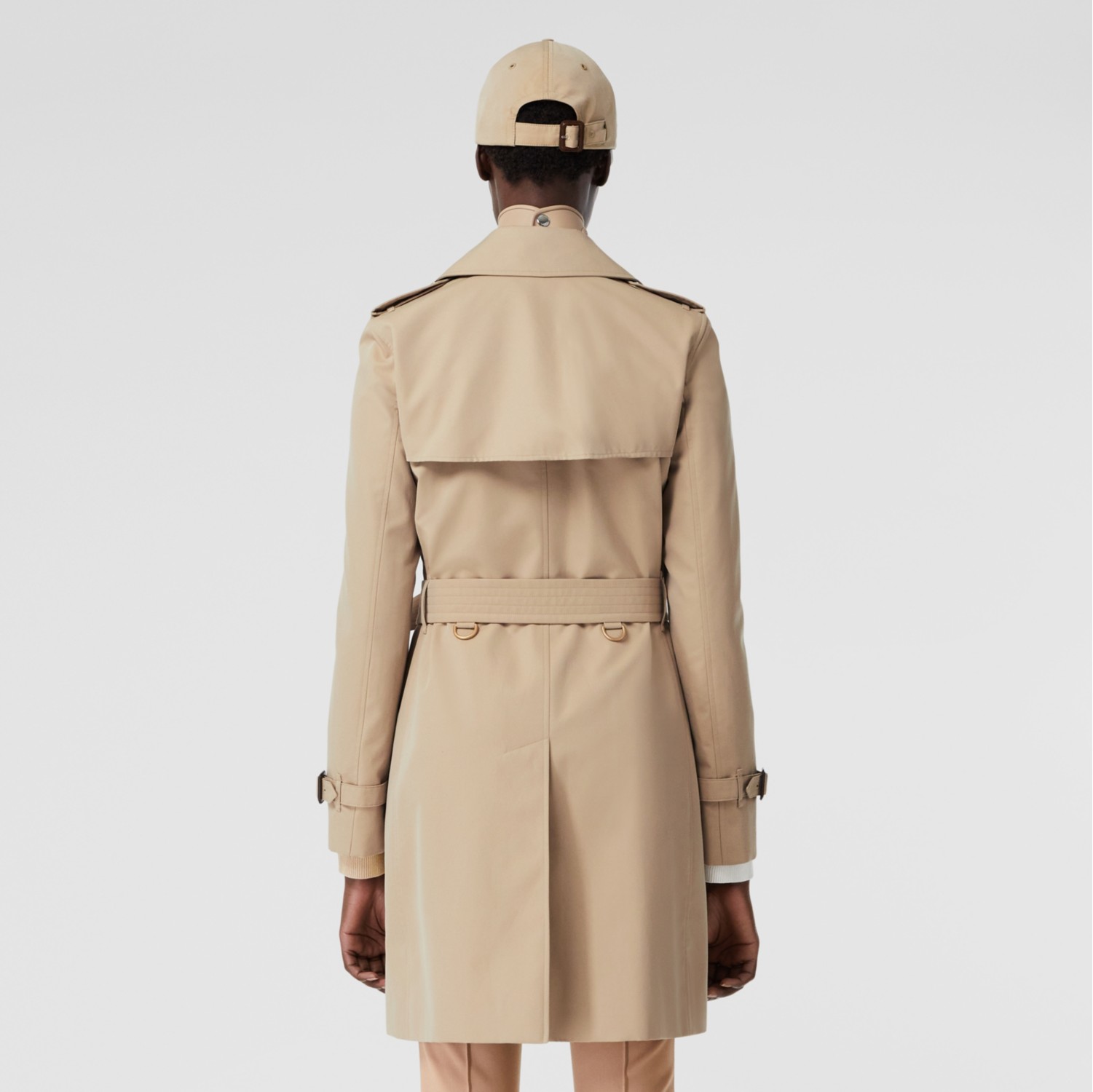 Trench court The Islington Miel Femme Gabardine de coton Site officiel Burberry