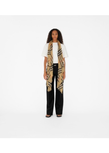 Check Wool Scarf