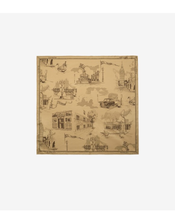 Foulard en soie avec monuments de Londres