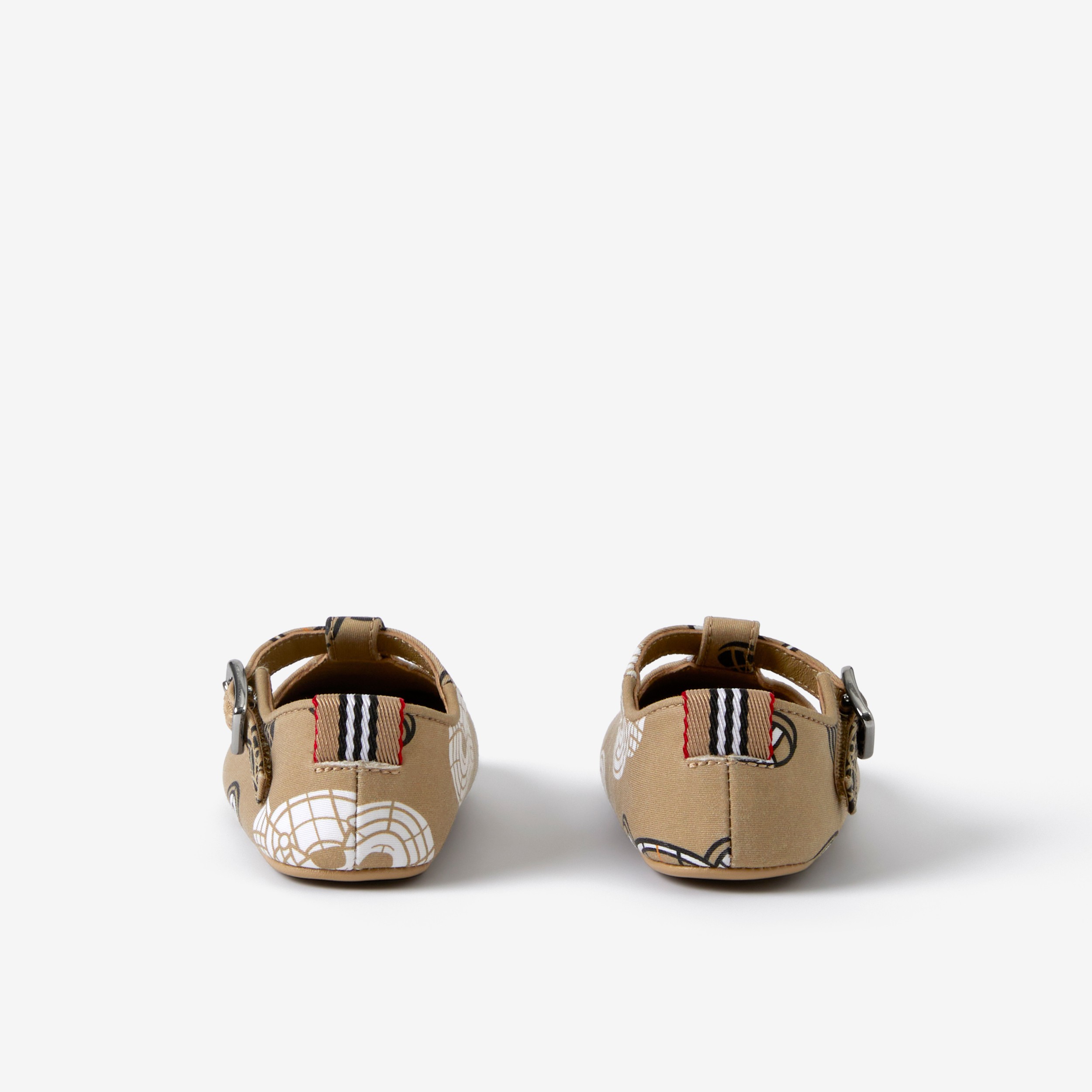Thomas Bear Print Cotton Gabardine Shoes in Archive Beige - Children | Burberry® Official - 3