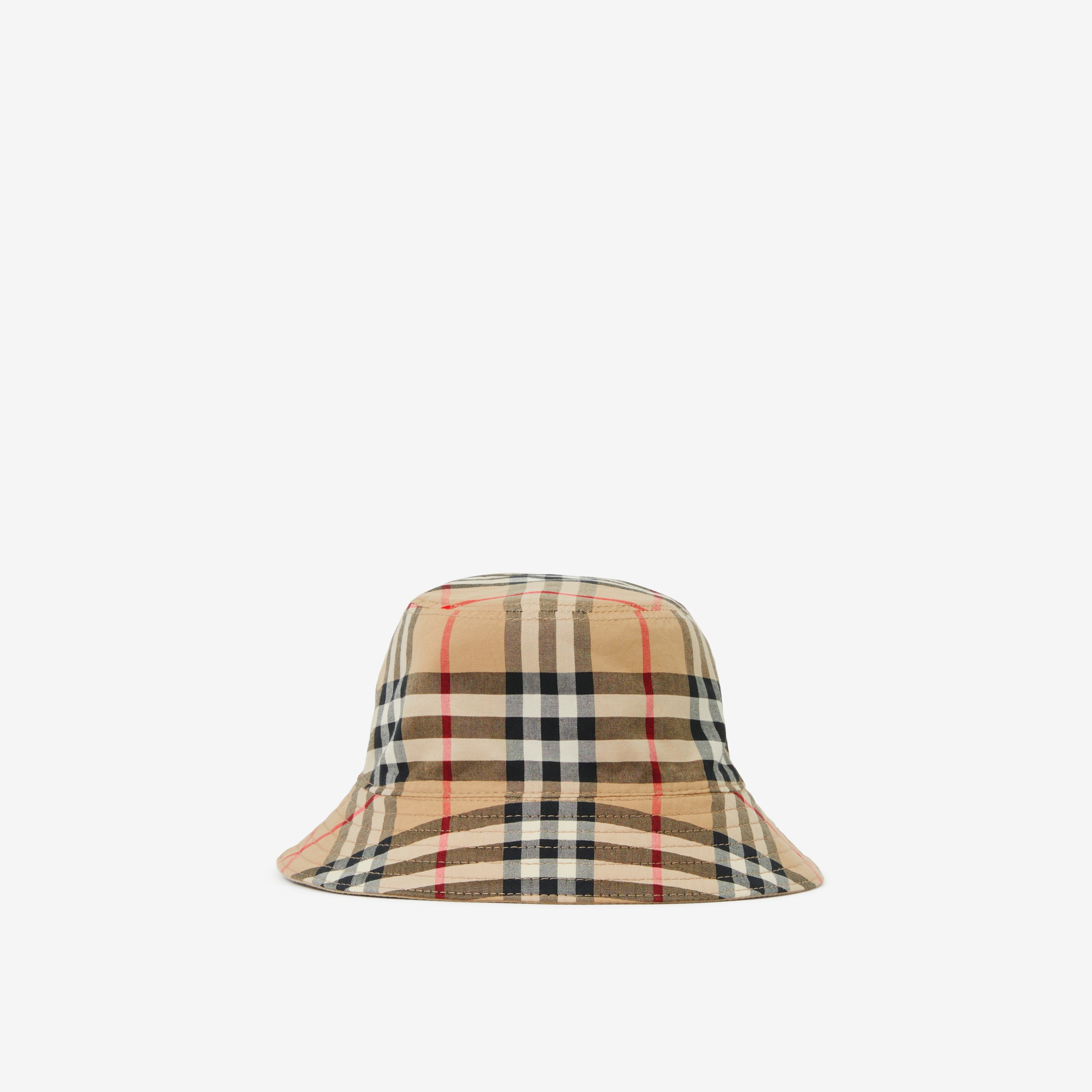 Gabardine Reversible Bucket Hat in Honey - Children | Burberry