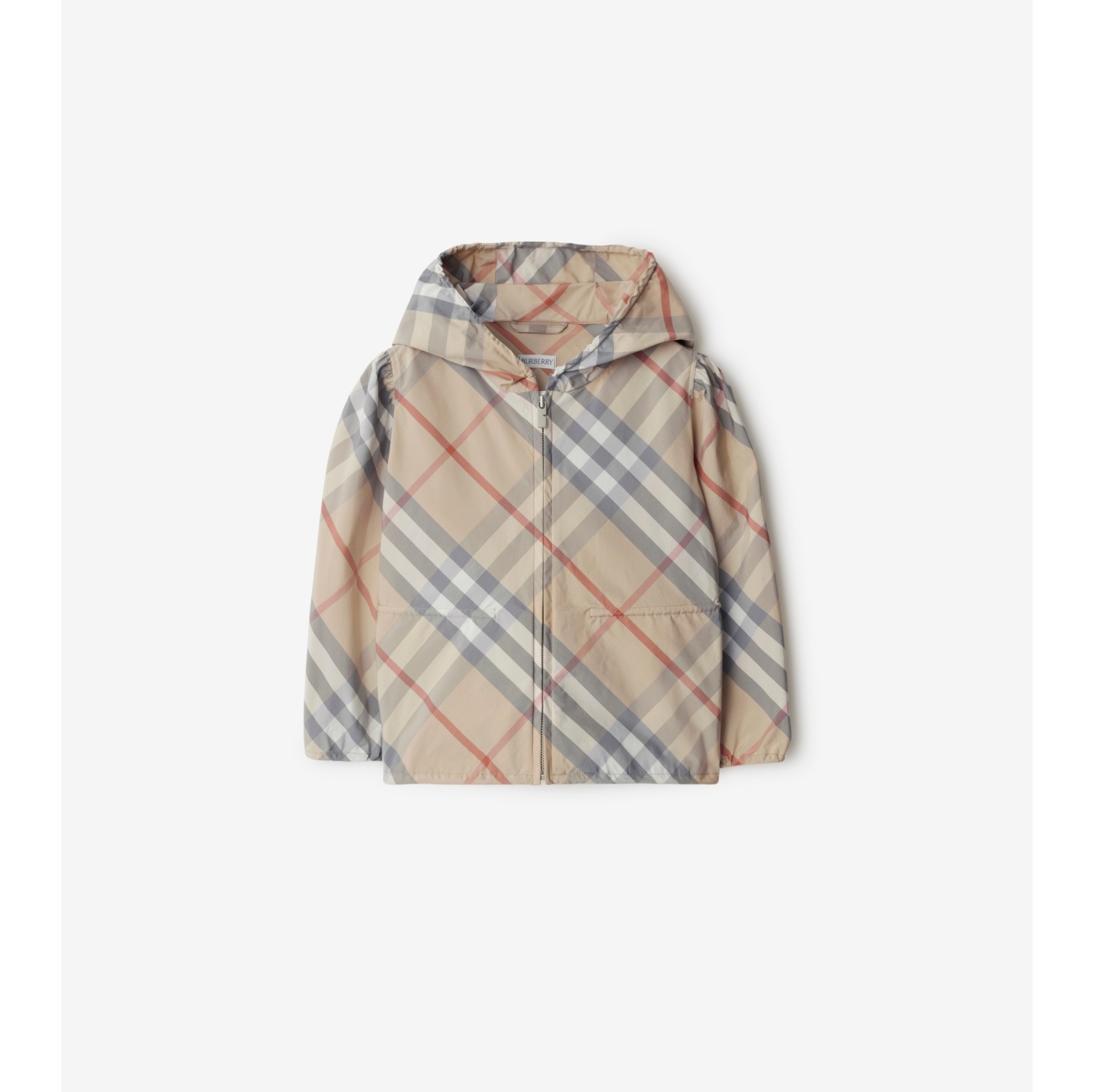 チェック コットンブレンド ジャケット (ペールストーン) | Burberry®公式サイト