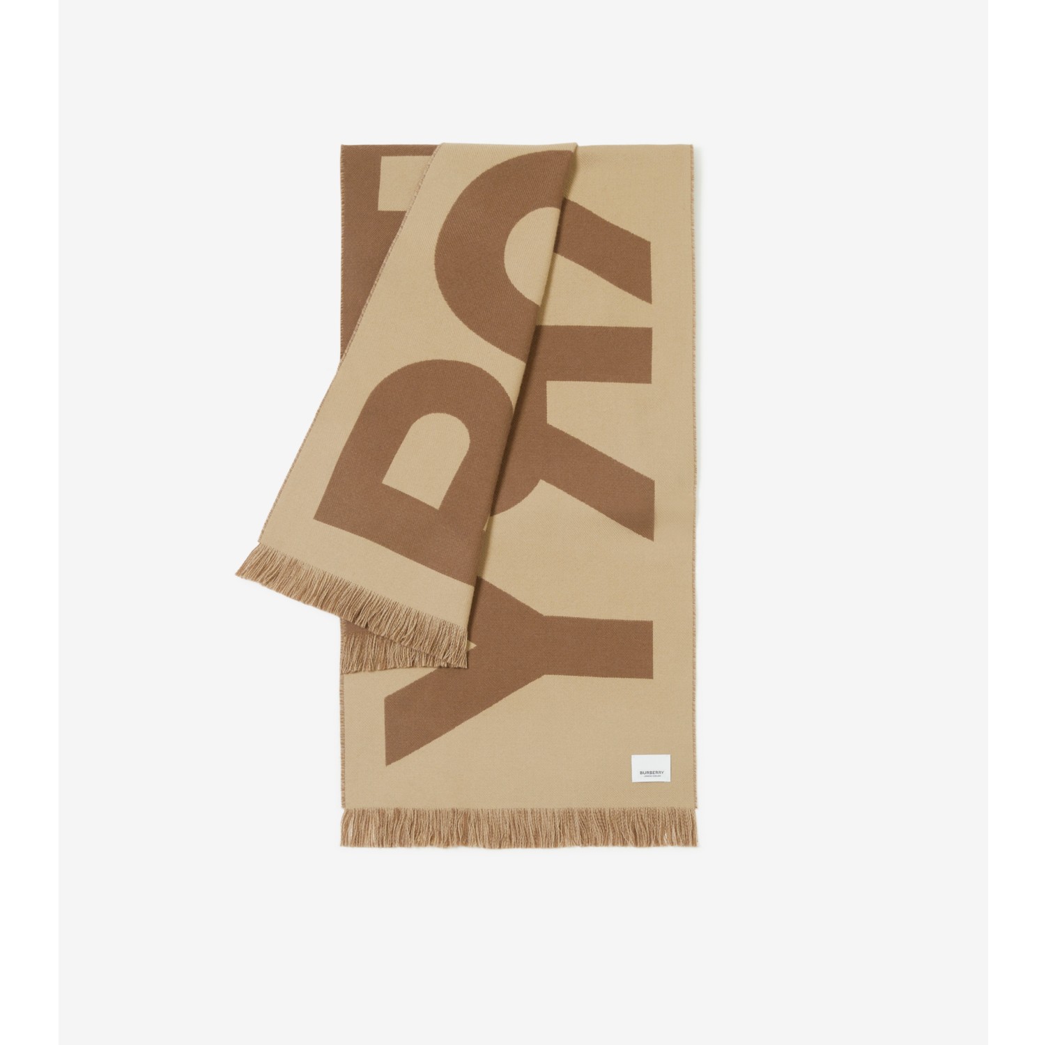 Burberry logo store wool scarf