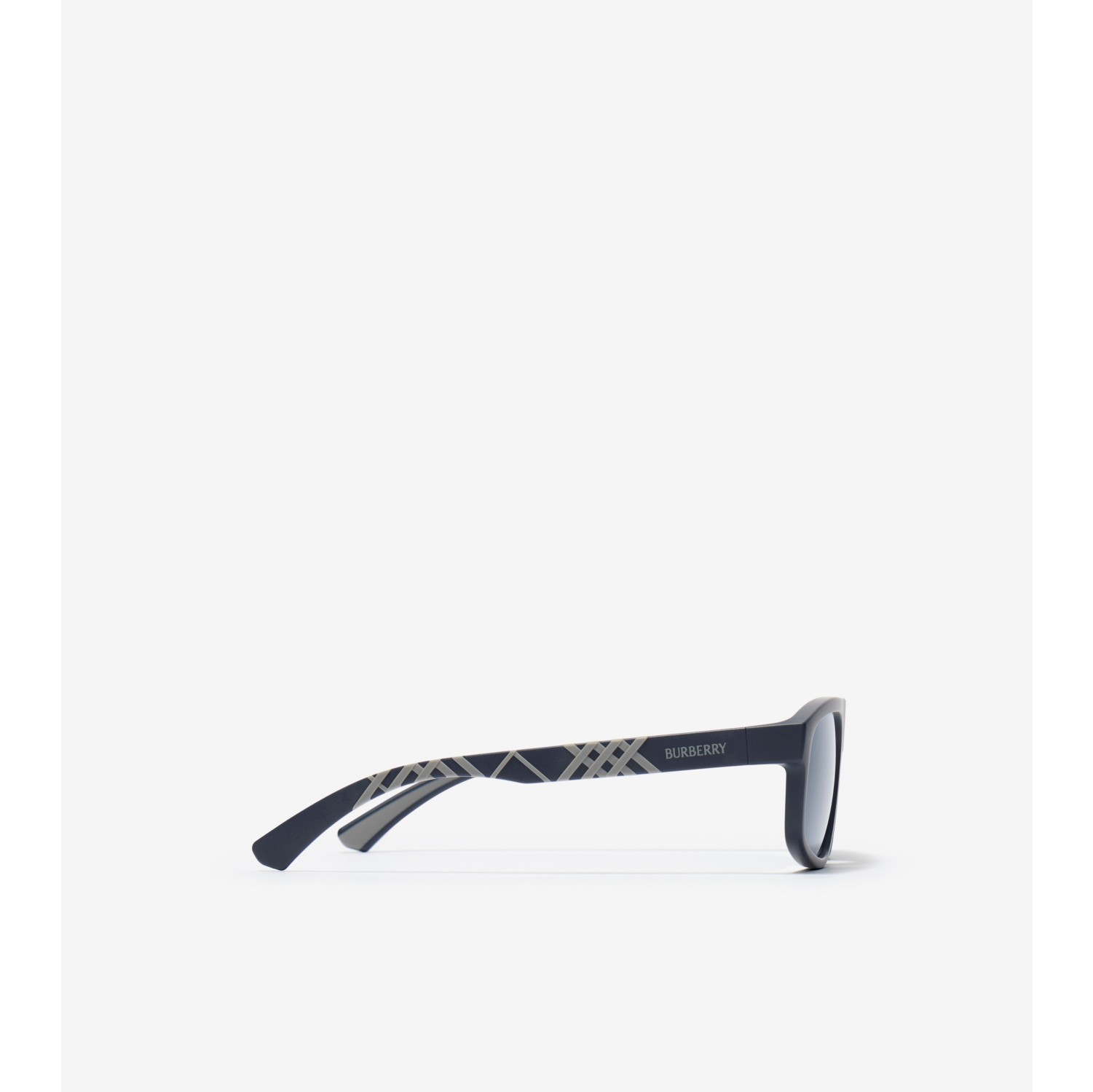 Textured Check Rectangular Sunglasses