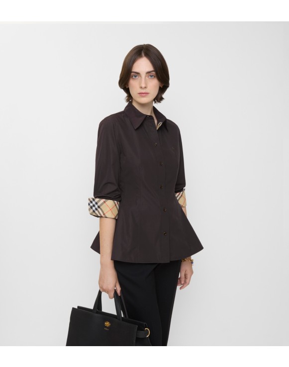 Chemise slim en popeline de coton