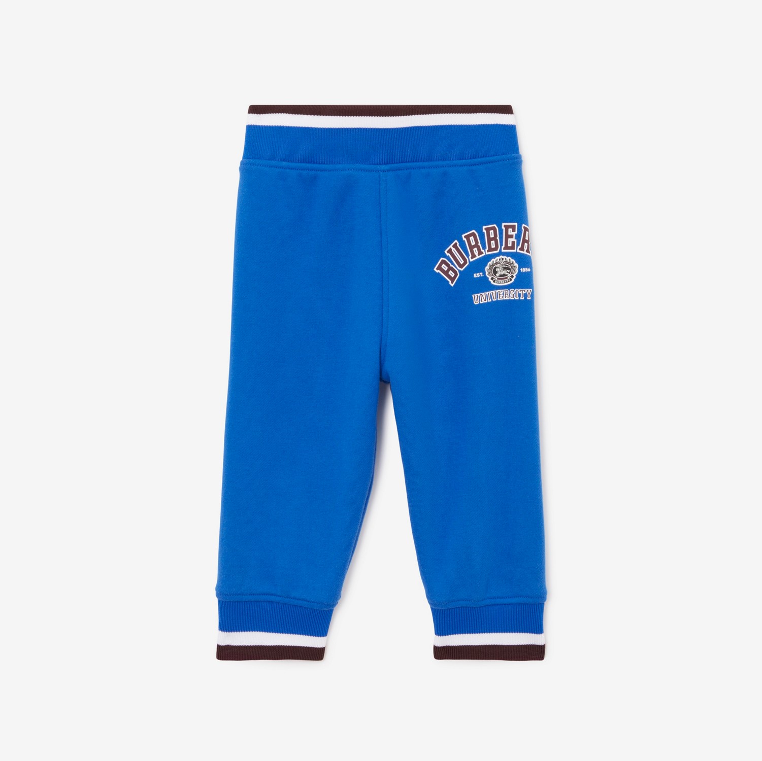 College Graphic Cotton Jogging Pants in Canvas Blue - Children | Burberry® Official