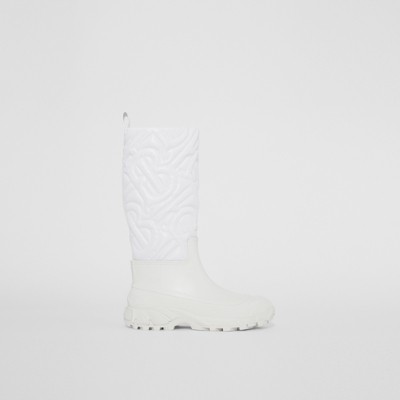 Burberry best sale boots white