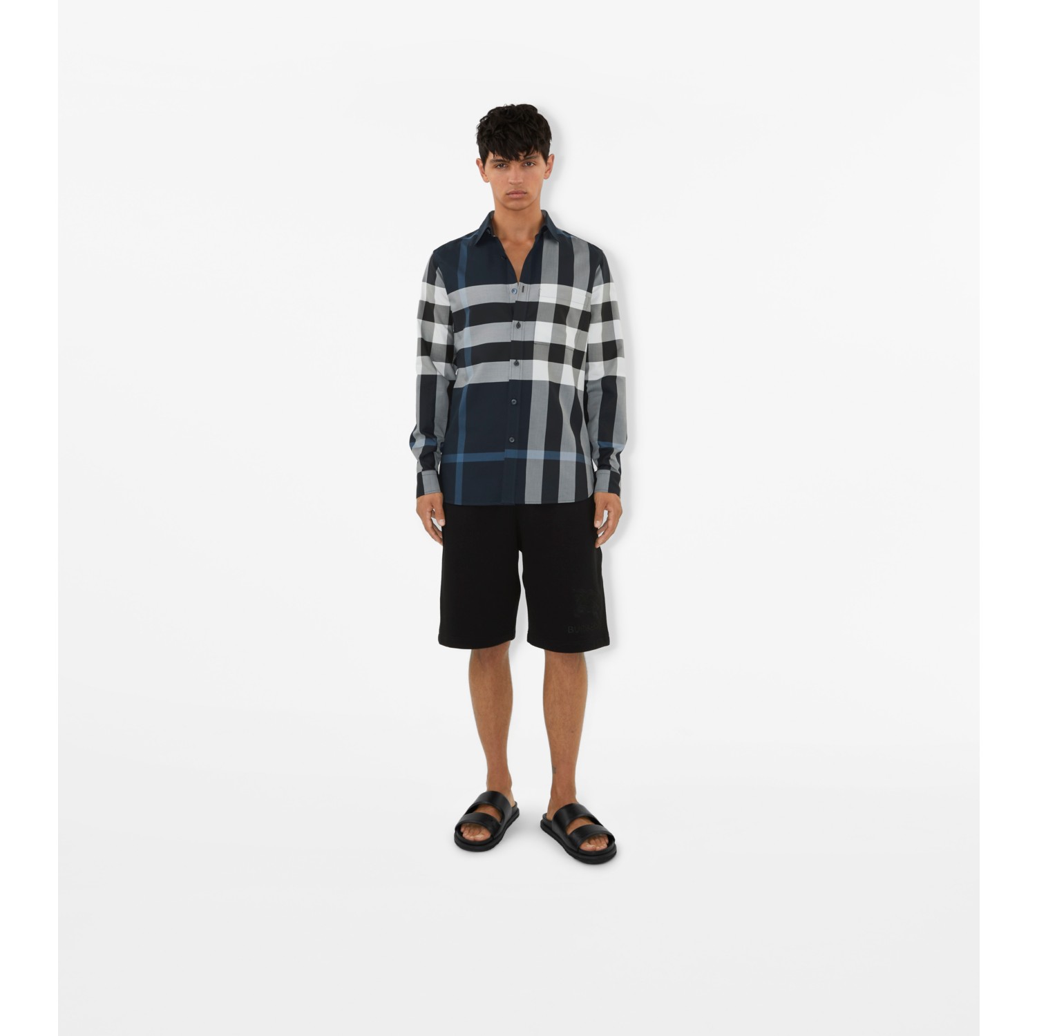 burberry black check shirt