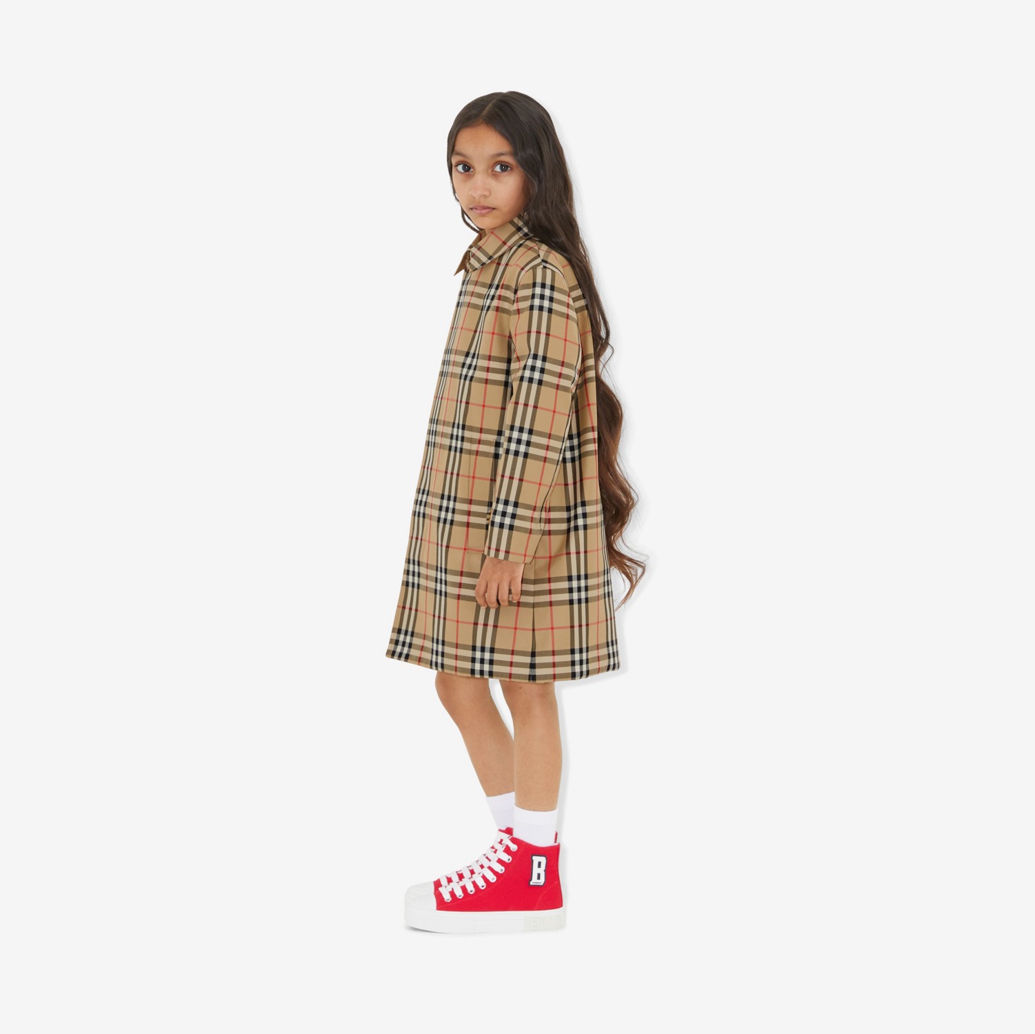 Reversible Check Gabardine Car Coat