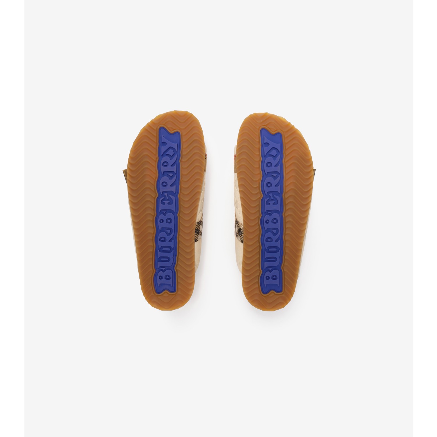 Check Suede Urchin Sandals in Bake beige - Women | Burberry® Official