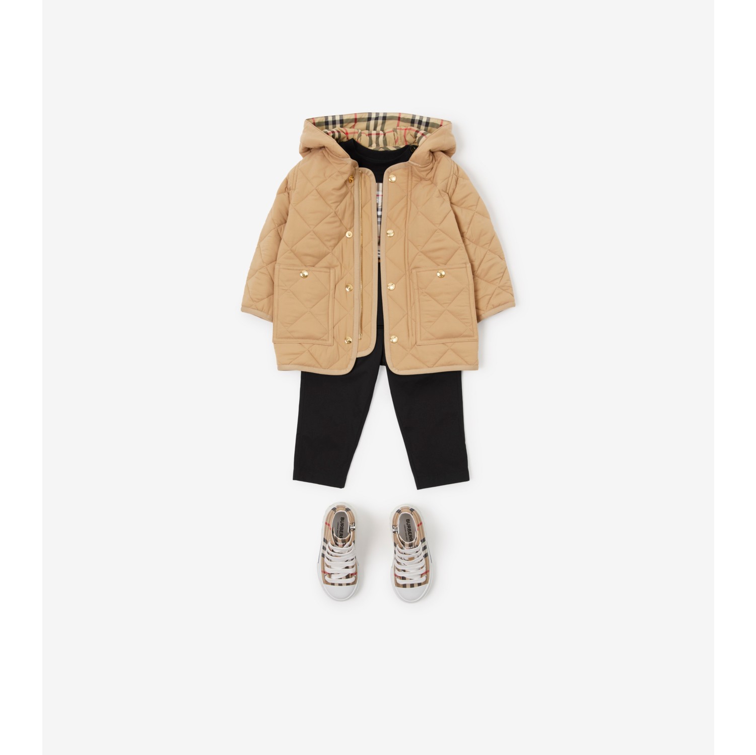 GenesinlifeShops Canada - Beige Checked tights Burberry Kids - burberry  kids quilted down gilet