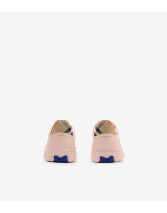 Leather and Check Terrace Sneakers​