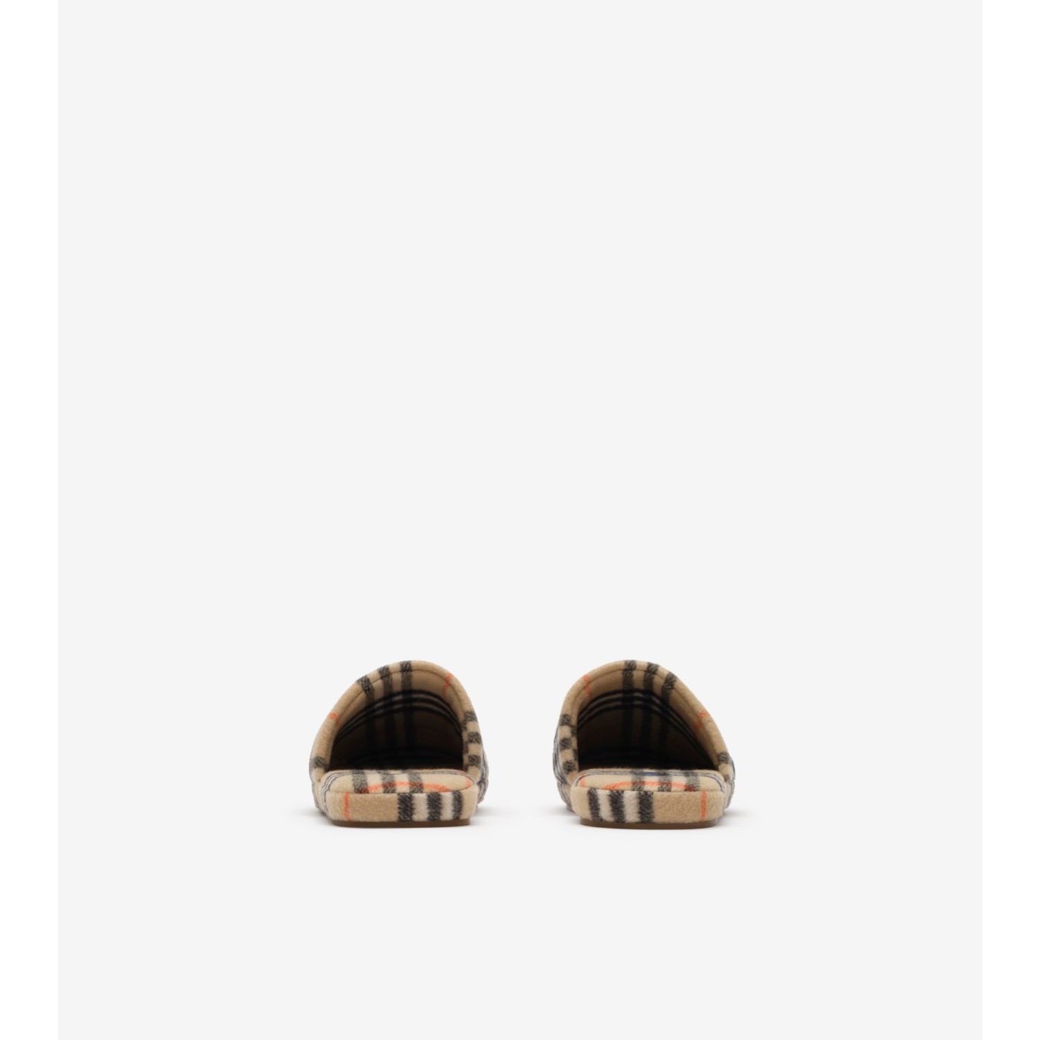 Burberry ベージュ チェック柄 ミュール 約7cmヒール 24cm Check Slides in Archive beige - Women | Burberry® Official
