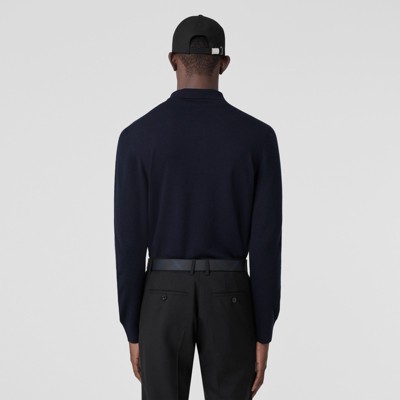 burberry wool polo shirt