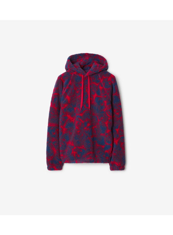 Red on sale burberry hoodie