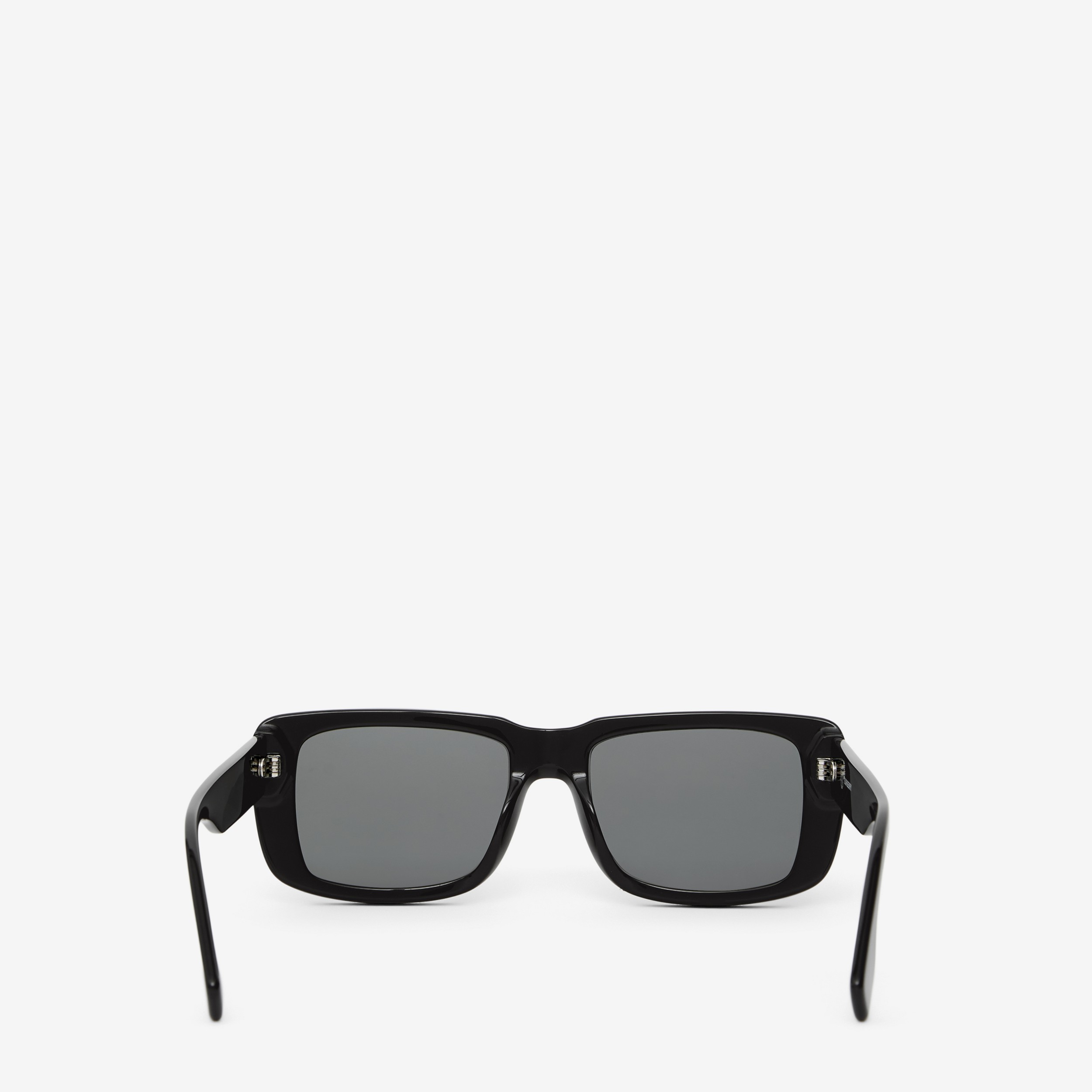 Logo Detail Rectangular Frame Sunglasses in Black - Men | Burberry® Official - 3