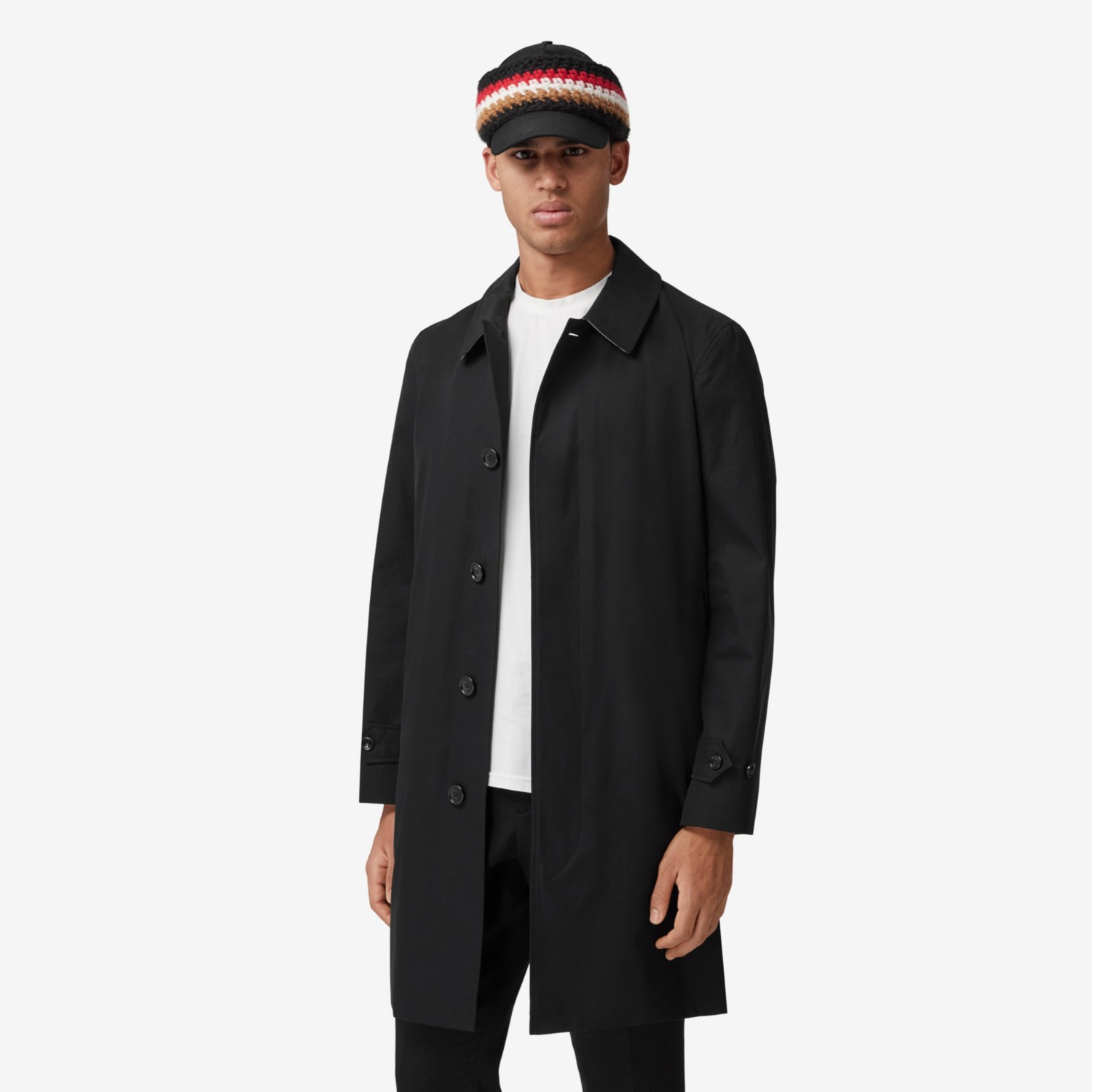 The Pimlico Heritage Car Coat in Black Men Cotton Gabardine