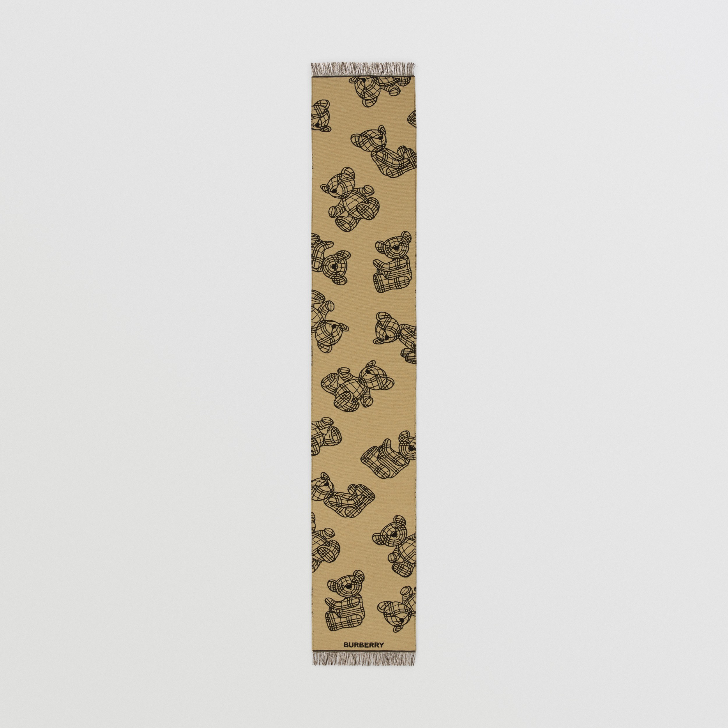 Sciarpa in lana jacquard con orsetto Thomas (Beige Archivio) - Bambini | Sito ufficiale Burberry® - 3