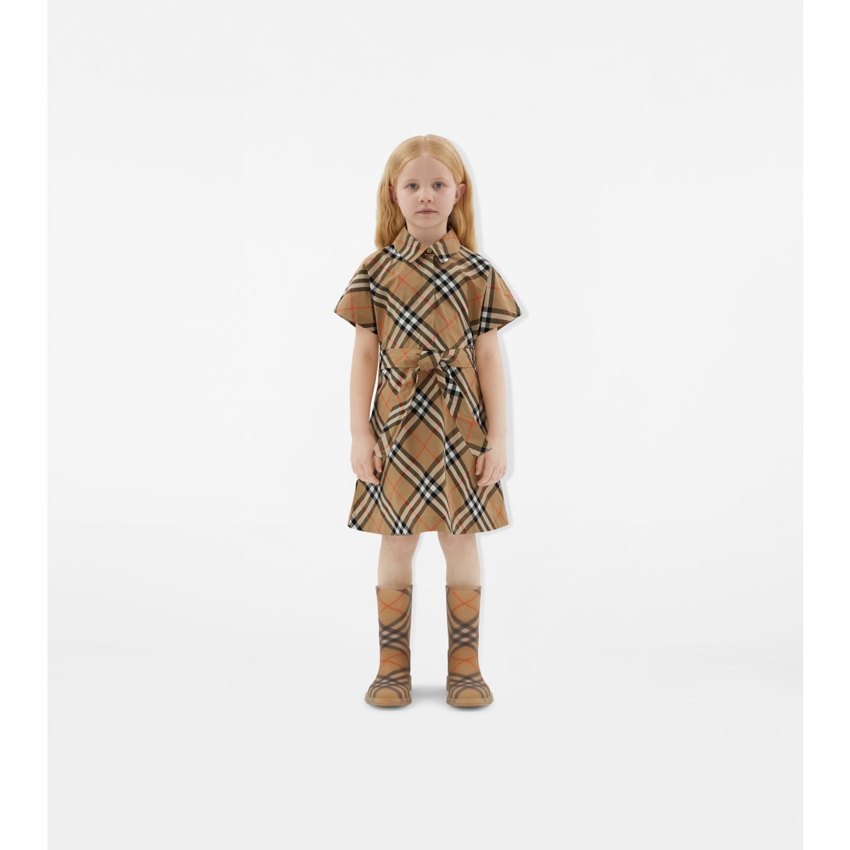  Check Cotton Shirt Dress