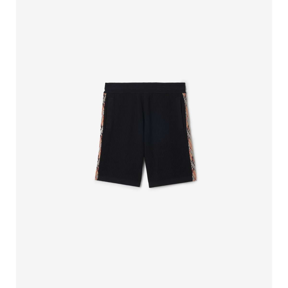  Check Trim Cotton Shorts