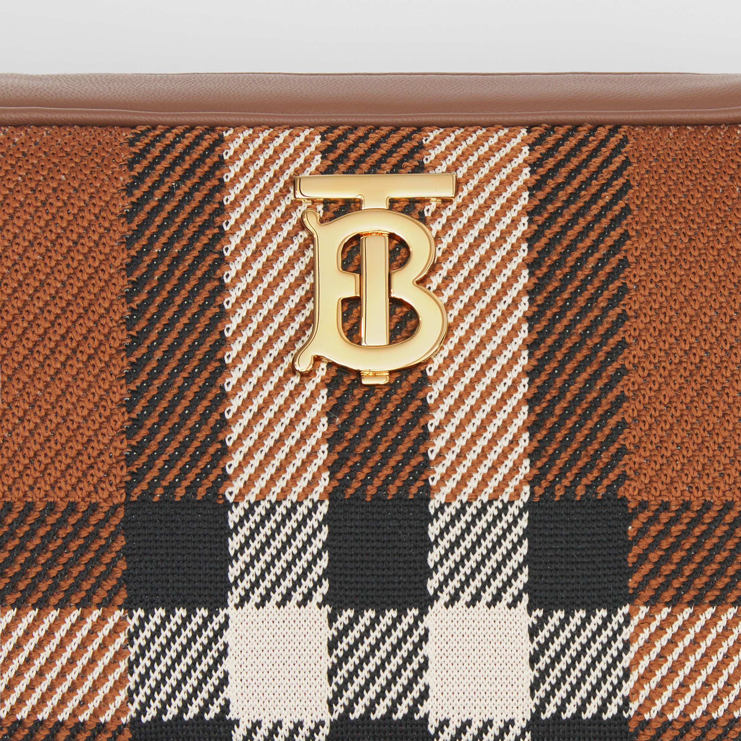 Small Knitted Check Lola Camera Bag in Birch Brown - Women | Burberry® Official - 2