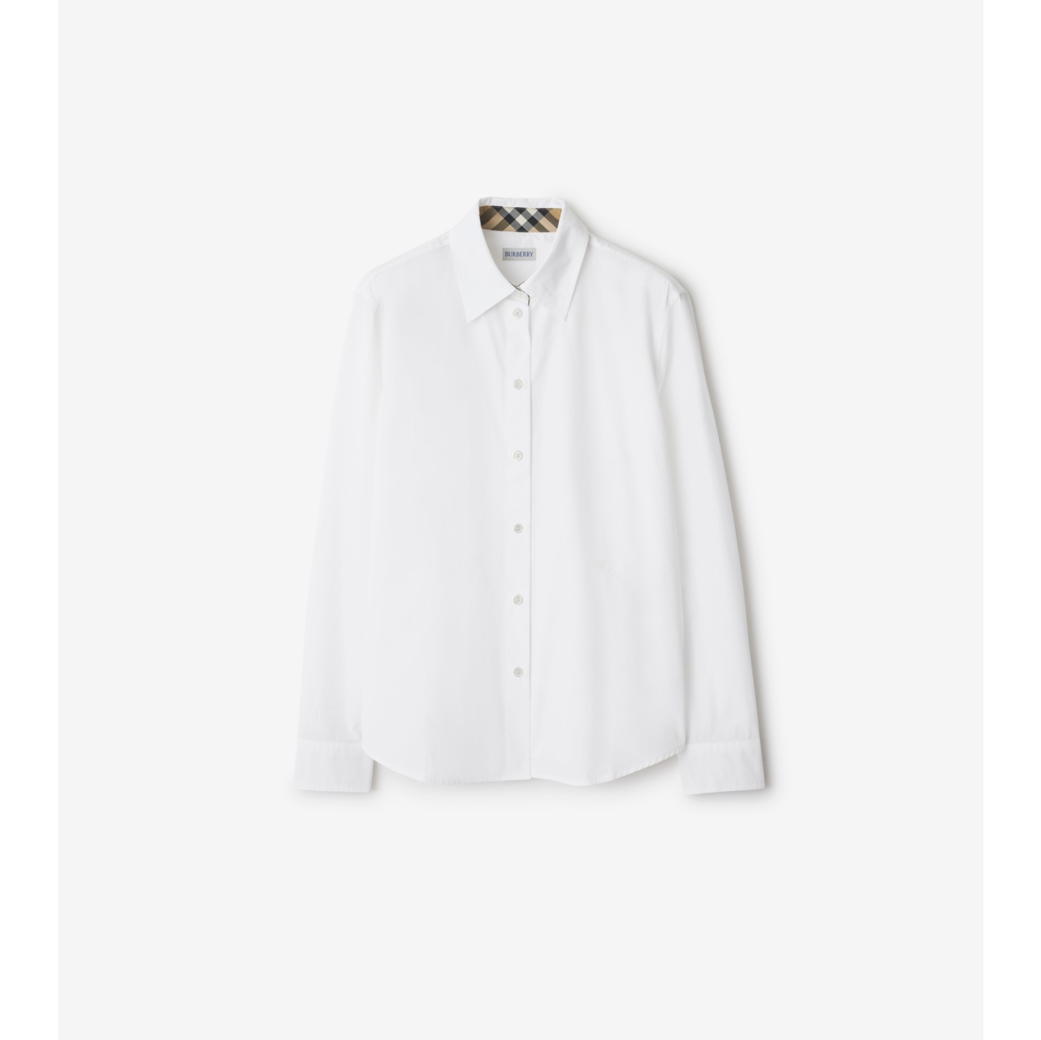 Chemise droite en popeline de coton