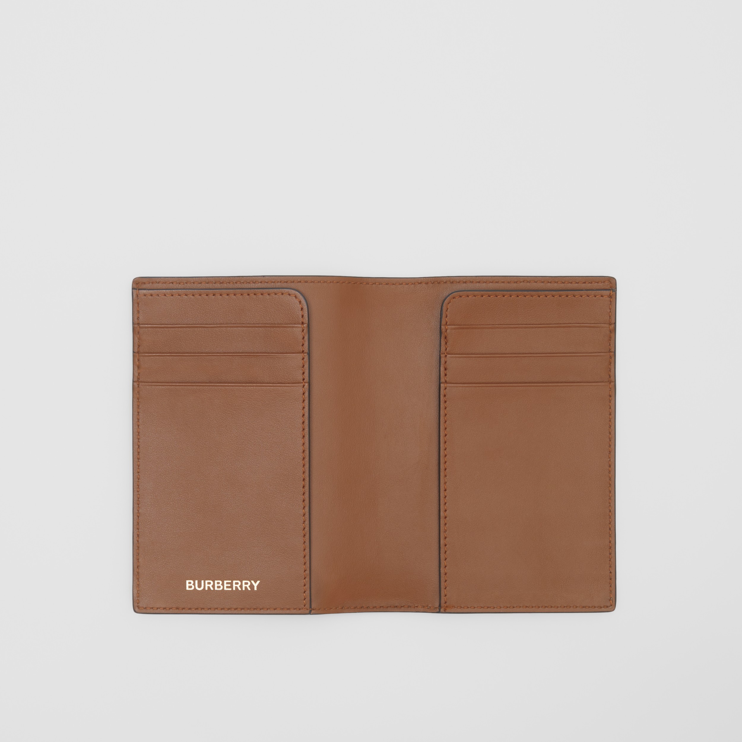 Monogram Print Ecanvas Passport Holder in Bridle Brown Men