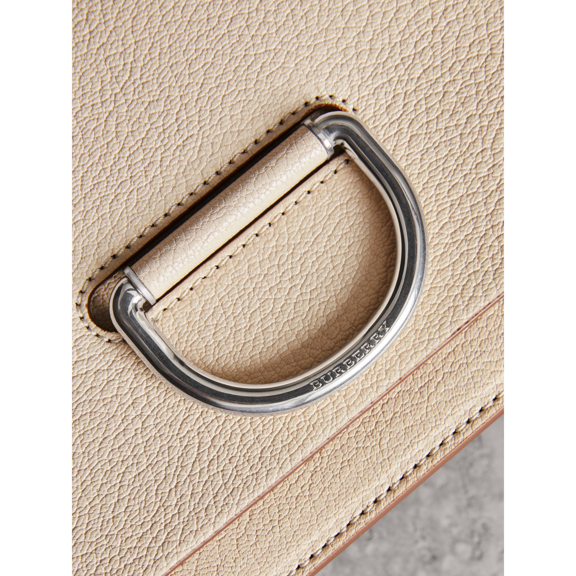 The Small Leather Dring Bag in Stone Women Burberry United States