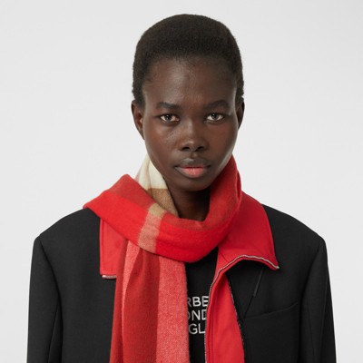 burberry red cashmere scarf