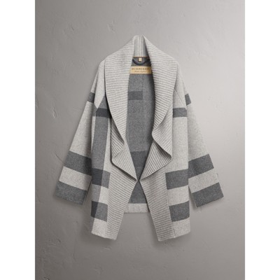 grey burberry coat